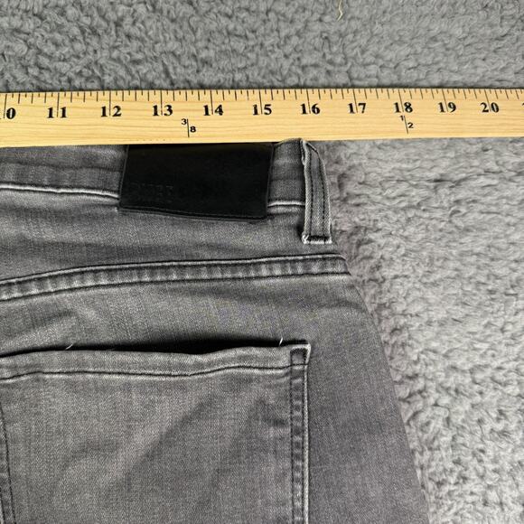 Paige Federal Jeans Mens 32x28 Gray Washed Faded Straight Leg Stretch - Picture 8 of 11